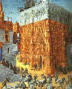 Jean Fouquet The Building of a Cathedral painting